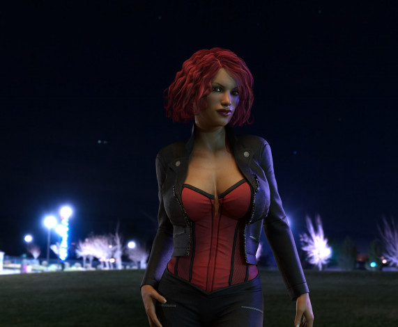 Обои картинки фото 3д графика, люди , people, фон, взгляд, девушка