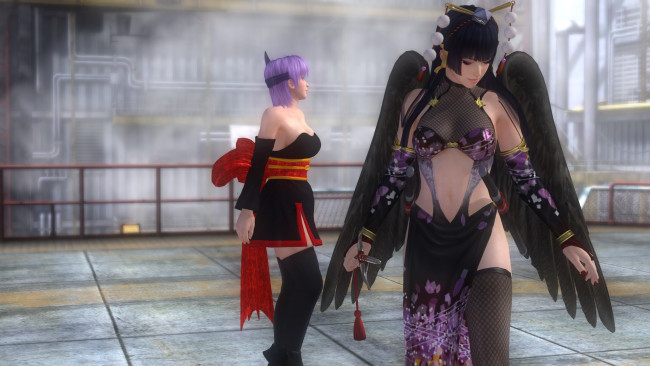 Обои картинки фото 3д графика, аниме , anime, девушки, поза, фон, взгляд