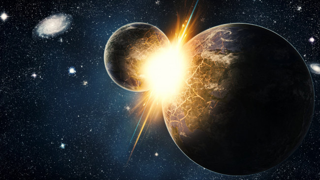 Обои картинки фото космос, арт, звезды, планеты, галактика, вселенная