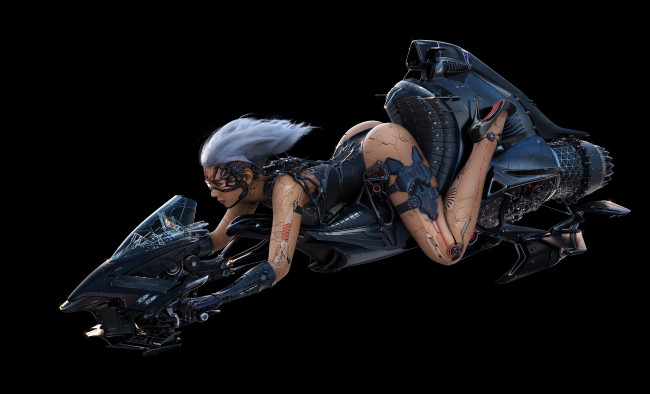 Обои картинки фото 3д графика, фантазия , fantasy, девушка, фантастика, арт, робот