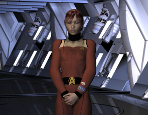 Картинка 3д+графика фантазия+ fantasy девушка взгляд фон