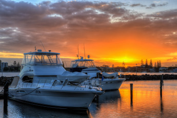 Картинка корабли Яхты рассвет
