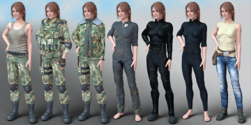 Картинка 3д+графика люди+ people девушки взгляд фон