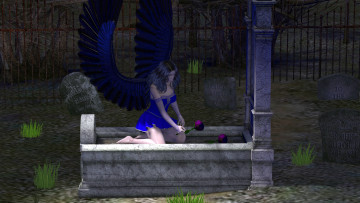 Картинка 3д+графика ангел+ angel ангел фон взгляд девушка