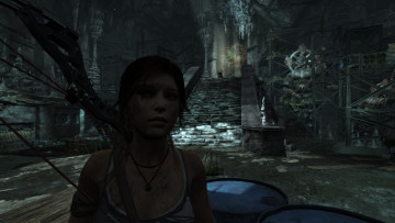 Картинка 3д+графика фантазия+ fantasy девушка tomb raider взгляд фон