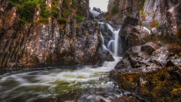 Картинка природа водопады водопад река лес