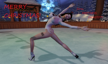 Картинка 3д+графика праздники+ holidays девушка взгляд фон