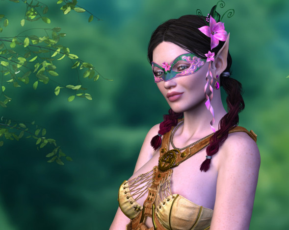 Обои картинки фото 3д графика, люди , people, девушка, взгляд, фон