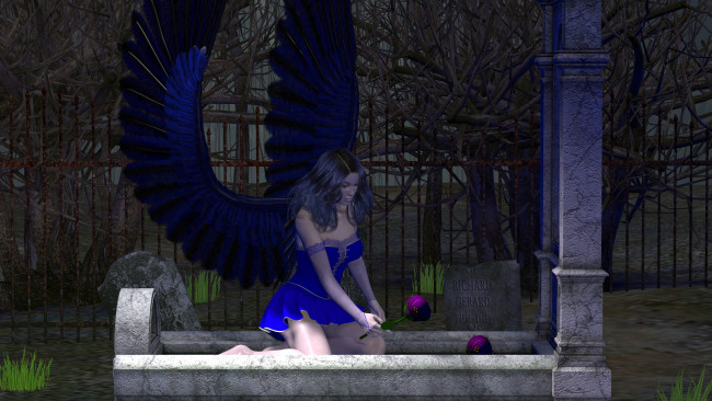 Обои картинки фото 3д графика, ангел , angel, ангел, фон, взгляд, девушка