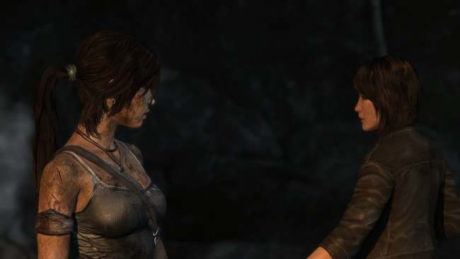 Обои картинки фото 3д графика, фантазия , fantasy, tomb, raider, фон, девушка, взгляд