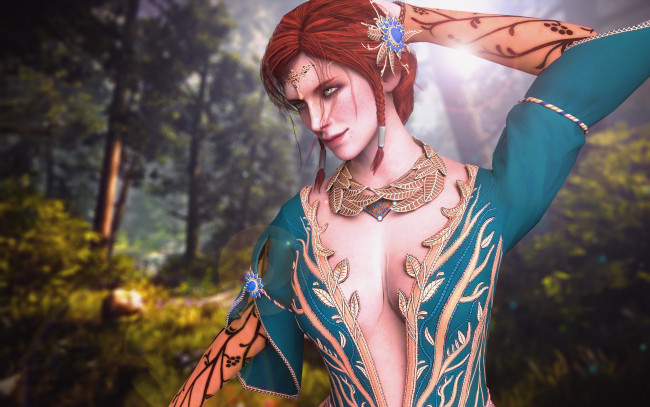 Обои картинки фото 3д графика, фантазия , fantasy, взгляд, девушка, фон