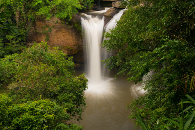 Обои картинки фото природа, водопады, водопад, река, лес