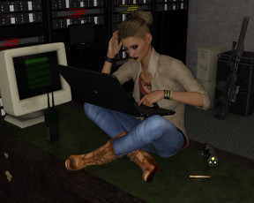 Картинка 3д+графика фантазия+ fantasy she wolf