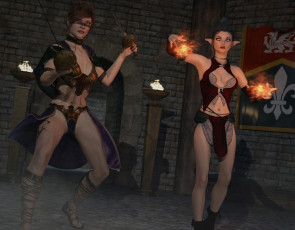 Картинка 3д+графика эльфы+ elves фон эльфийки взгляд