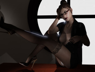 Картинка 3д+графика люди+ people девушка фон взгляд