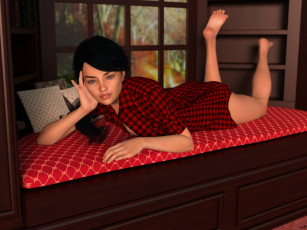 Картинка 3д+графика люди+ people фон взгляд девушка