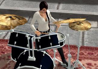 обоя 3д графика, люди , people, девушка, фон, взгляд