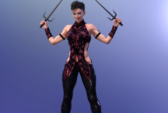 Картинка 3д+графика фантазия+ fantasy девушка фон взгляд