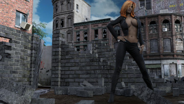 Картинка 3д+графика люди+ people девушка взгляд фон