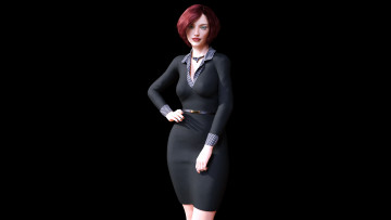 Картинка 3д+графика люди+ people девушка взгляд фон