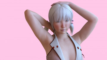 Картинка 3д+графика портрет+ portraits фон взгляд девушка