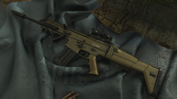 Картинка оружие автоматы gun scar 5 56 ренденринг штурмовая винтовка scar-l assault rifle weapon скар render