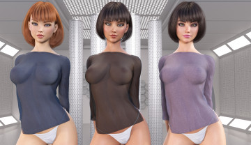 Картинка 3д+графика люди+ people фон взгляд девушки