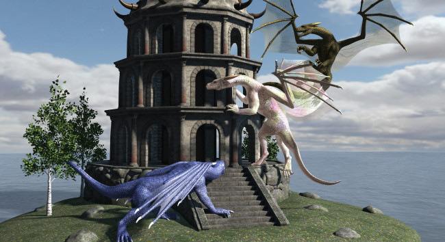 Обои картинки фото 3д графика, существа , creatures, драконы