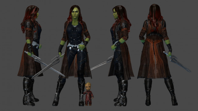 Обои картинки фото 3д графика, фантазия , fantasy, фон, взгляд, девушка