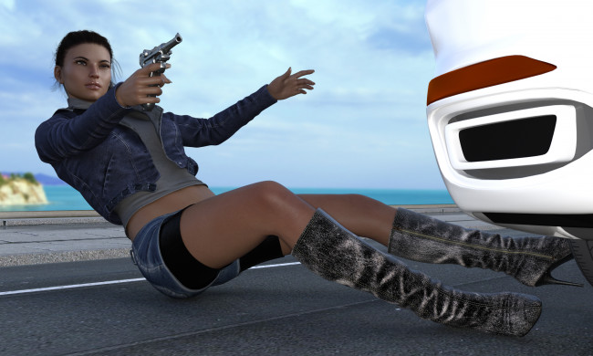 Обои картинки фото 3д графика, фантазия , fantasy, she, wolf