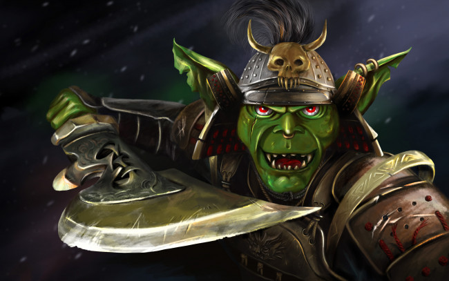 Обои картинки фото видео игры, world of warcraft, существо, фон, взгляд, оружие