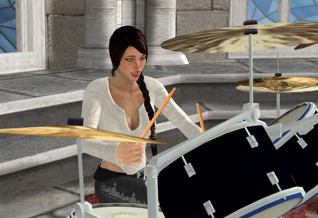 Обои картинки фото 3д графика, люди , people, фон, взгляд, девушка