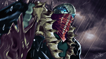 Картинка видео+игры league+of+legends дождь маска гроза pyke