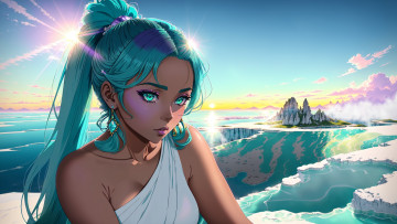 Картинка аниме пейзажи +природа нейросети графика нейроарт ai art нейронные сети рисунки нейро искусство