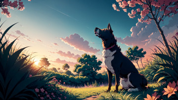 Картинка аниме животные +существа нейросети графика нейроарт ai art нейронные сети рисунки нейро искусство