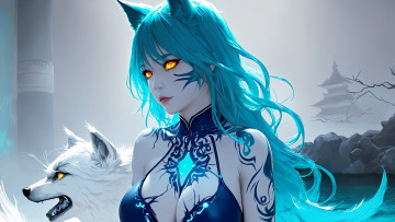 Картинка аниме животные +существа нейросети графика нейроарт ai art нейронные сети рисунки нейро искусство