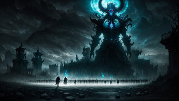 Картинка фэнтези демоны нейросети графика нейроарт ai art нейронные сети рисунки нейро искусство