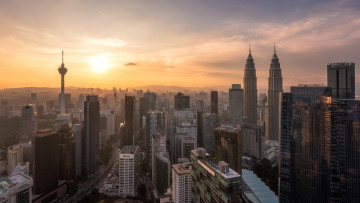 обоя города, куала-лумпур , малайзия, утро