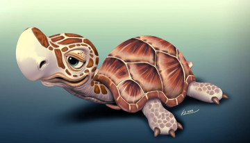 Картинка рисованное животные +черепахи черепаха