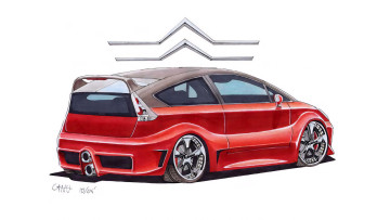 обоя 295801, рисованное, авто, мото, автомобиль