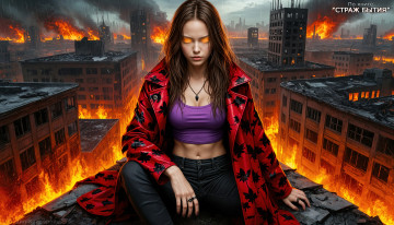 Картинка альма+майер+по+книге+страж+бытия фэнтези демоны красное пальто открытый пупок карие глаза длинные волосы фантастика опасные девушки пирокинез управление огнем огненная девушка повелительница огня girl on fire пламя иллюстрации по книгам