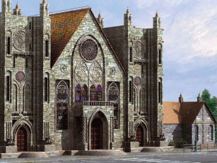 Картинка города католические соборы костелы аббатства