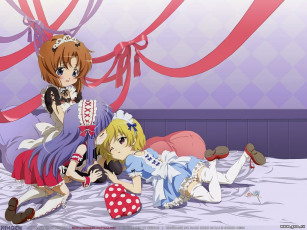 Картинка аниме higurashi no naku koro ni ryuuguu rena furude rika houjou satoko