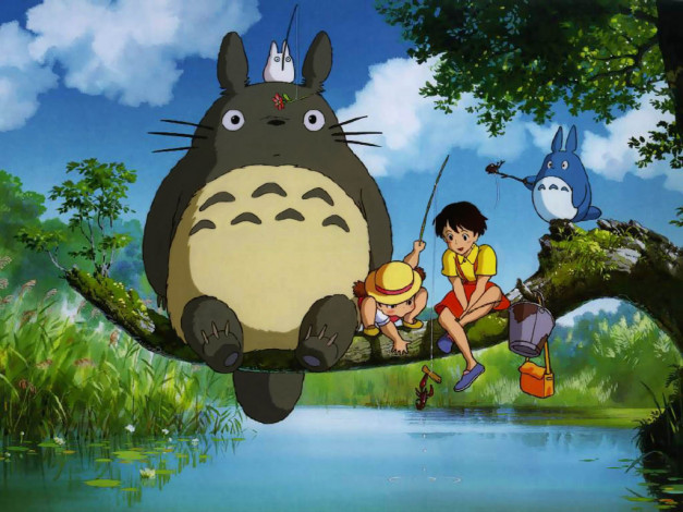 Обои картинки фото аниме, my, neighbor, totoro