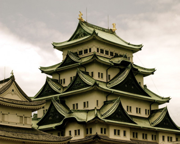 Обои картинки фото города, замки, Японии