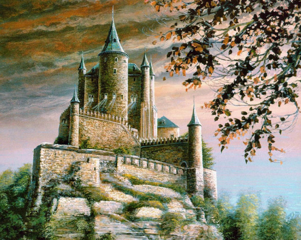 Обои картинки фото рисованные, города