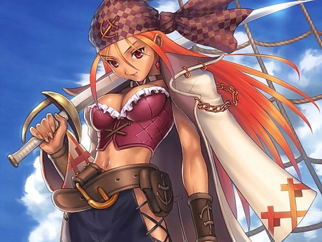 Обои картинки фото аниме, weapon, blood, technology