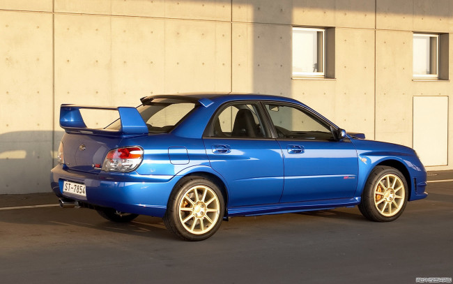 Обои картинки фото subaru, impreza, wrx, sti, old, автомобили