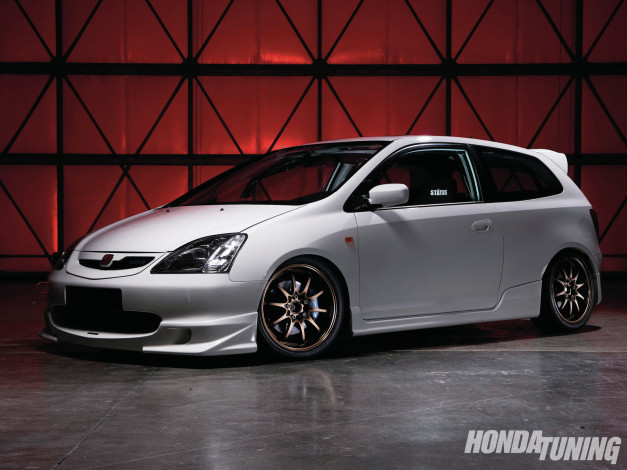 Обои картинки фото 2003, honda, civic, si, автомобили