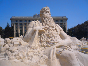 Картинка разное фигуры из песка льда снега песок